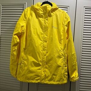 Columbia rain jacket Yellow